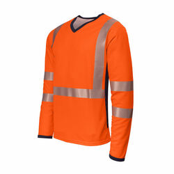 T-shirt HV col V bicolore