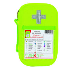 Trousse secours fluo V&Eacute;HICULE 2/4 PERSONNES Brive La Gaillarde